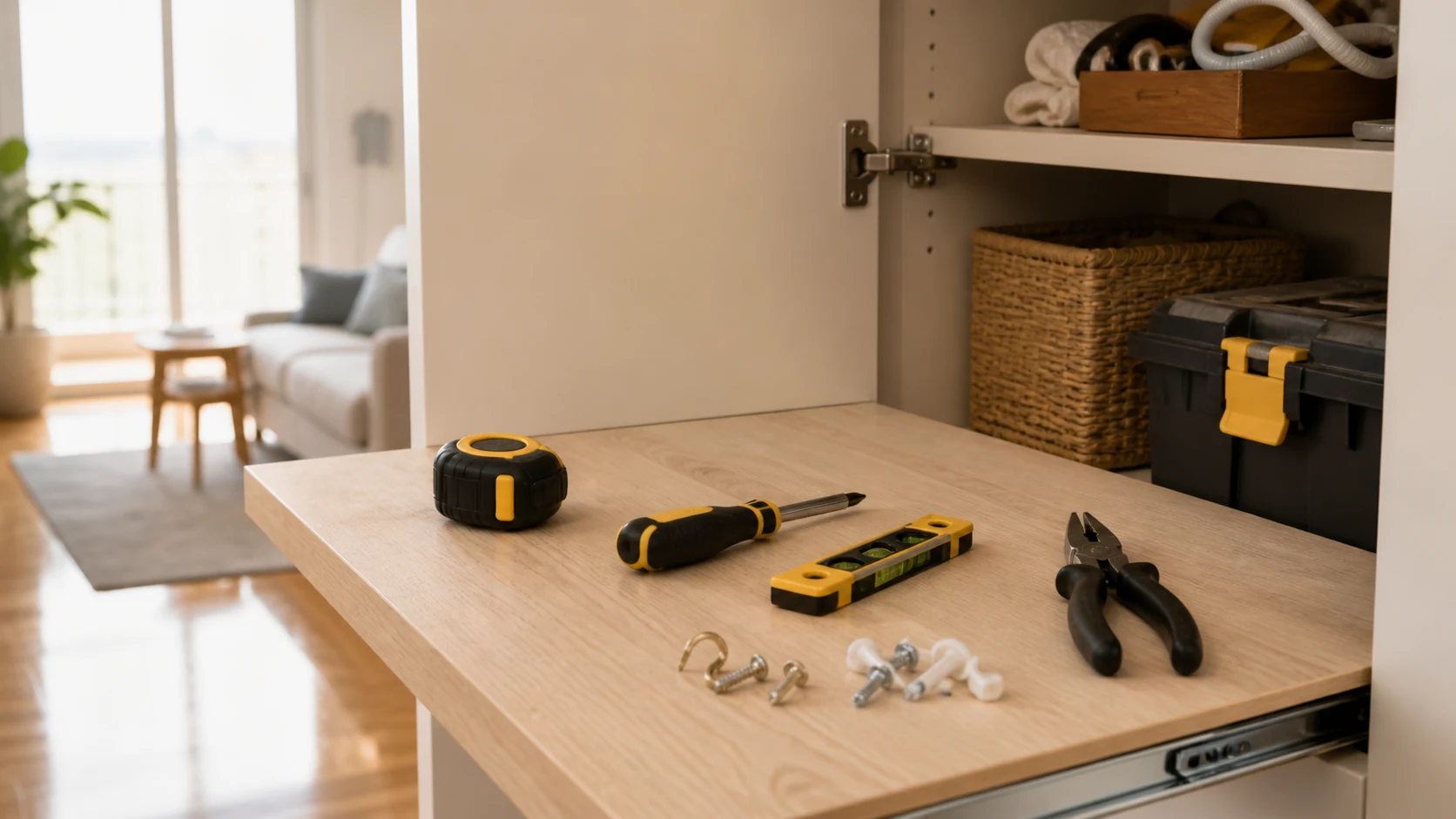 Imagem editorial do guia Kit básico de ferramentas para apartamento